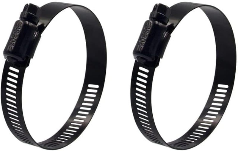 ISPINNER 2pcs 4 Inch Stainless Steel Adjustable 78-102mm Size Range Worm Gear Hose Clamp, Fuel Line Clamp for Plumbing, Automotive and Mechanical Application (Black) - Image 1